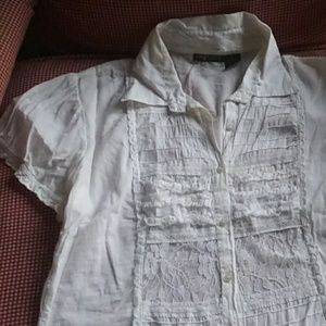 Magazine cotton lace top